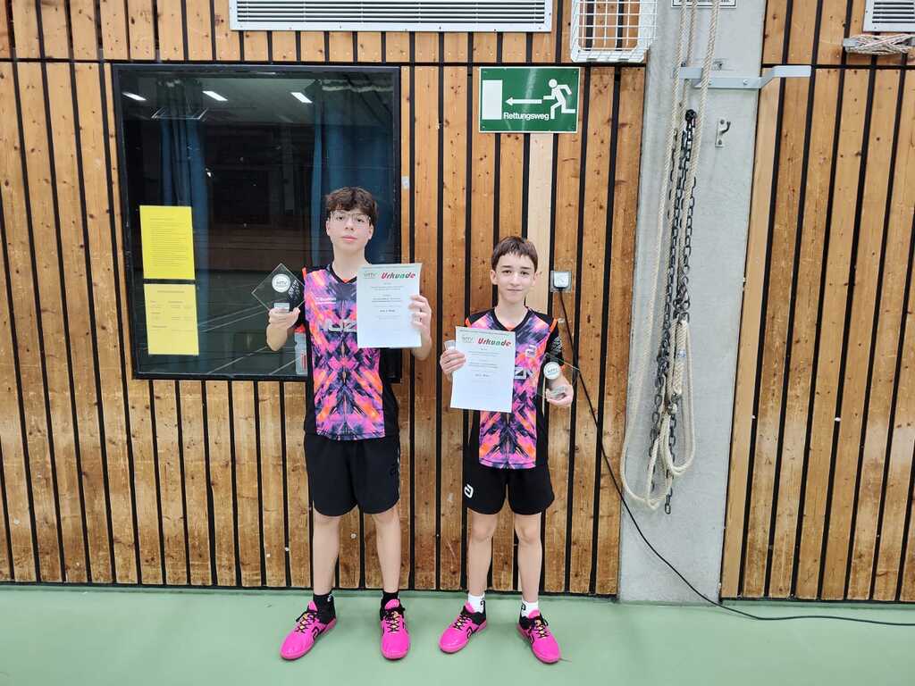 U19 Doppel Sieger Jonathan und Shane 