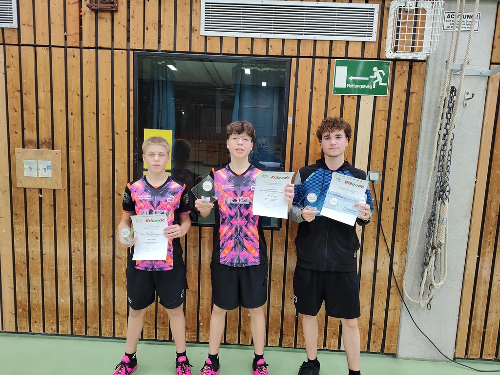 U19 Einzel Fabian, Jonathan, Nils 